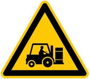 Dreifke® Warnschild, Achtung! Staplerverkehr! - praxisbewährt Kunststoff 40