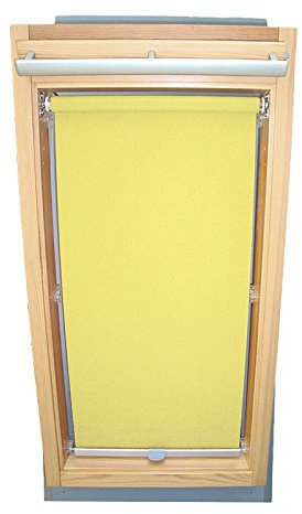 Hochwertiges Sichtschutzrollo Rollo für Velux RHL/RHU-EP GGU,GPU,GHU,GTU MK08 gelb // Sichtschutzrollo/Sichtschutz-Rollo/Fensterrollo