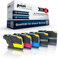 5X 123Color Tintenpatronen kompatibel für Brother LC121 LC123 DCP J132W DCPJ150 DCP J152W DCP J152WR DCP J4110DW DCP J4110W DCP J552DW DCP J752DW - Sparpack - Office Line Serie
