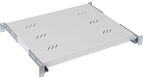 Triton Shelf with Perforation 1U 550 mm Black – Rack Zubehör (Black, 40 kg, 550 mm, 1U)