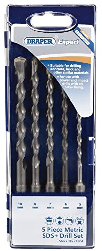 Draper 24904 Expert SDS Metric and Masonry Drill Bit Set, Blue, 5 Pcs