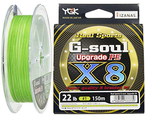 YGK G Soul X8 Upgrade PE Braid 1.0/22lb/150m