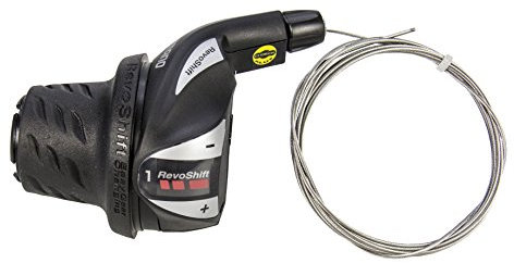 SHIMANO 67128 Innenzug Fahrrad-Drehgriffschalter, 3-Fach, Links, STANDARD