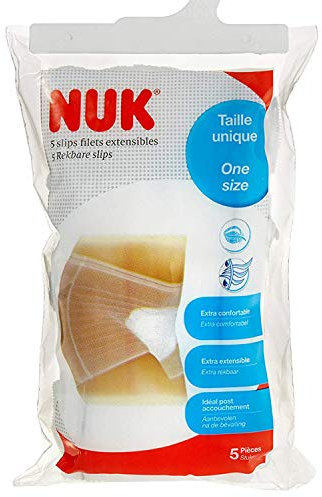 NUK Slips Jetables Maternité | Slips Filet Extensibles | Taille Unique | Blanc | Lot de 5