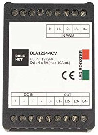 dalcnet dla1224 – 4 CV Booster Amplificatore PWM 4 Canali 12 V 24 V 10 A