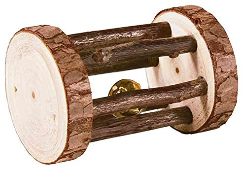 Trixie 61654 Natural Living Spielrolle mit Schelle, ø 5 × 7 cm