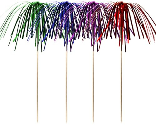 Papstar 1 Karton = 20x100 Deko-Picker 24 cm farbig sortiert Feuerwerk 16680