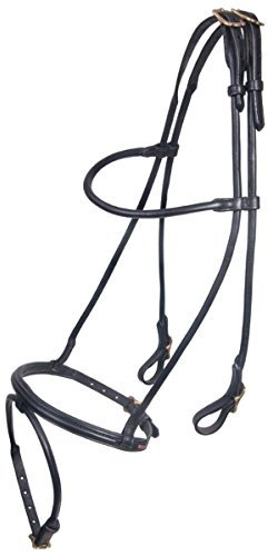 Karlslund Trense Complete Roundsown Combined, Black Brass, k3181-bla-bra