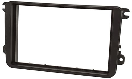 tomzz Audio 2457-013 Doppel DIN Radioblende kompatibel mit VW Golf 5+6 Touran Passat 3C Caddy EOS Skoda Octavia schwarz