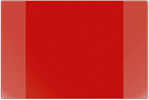 VELOFLEX 4680321 - Schreibtischunterlage Velocolor, rot, 40 x 60 cm, mit Kalender und seitlichen Taschen, rutschfest, abwaschbar, Schreibtischauflage, Malunterlage, Bastelunterlage, 1 Stück