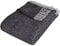 Arctic Wolldecke Herringbone - Hochwertiges Plaid mit Fischgrätmuster im Scandi Design - 100% Schurwolle mit Woolmark Siegel - 130 x 200 cm - Schwarz