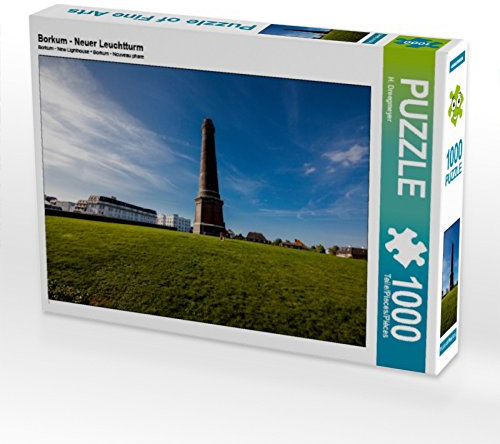 CALVENDO Puzzle Borkum - Neuer Leuchtturm 1000 Teile Puzzle quer | Lege-Größe cm Foto-Puzzle für glückliche Stunden