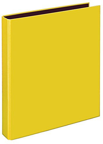 VELOFLEX 1143310 - Ringbuch VELOCOLOR, Ringordner, Ordner, DIN A4, 255 x 318 x 45 mm, 4-Ring-Mechanik, Karton, gelb, 1 Stück