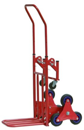 2-in-1 Stair Climber Sack Truck - 150kg Capacity | Heavy Duty Hand Truck with Tri-Wheels | Converts to Flatbed Trolley | Sack Barrow with 6 Solid Wheels