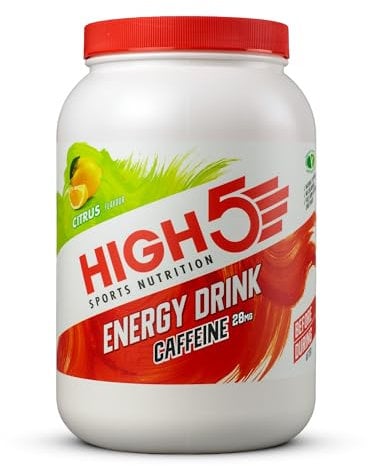 HIGH5 Energy Drink Caffeine - Electrolytes Sport Energy Drink Powder - Isotonic Drink with 2:1 Fructose - Hydration for Running, Cycling, Endurance Fuel - Natural Flavours (Citrus, 2.2kg, 46 Servings)