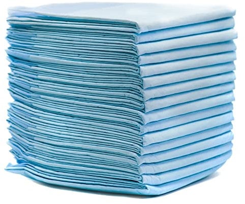 A&G-heute 100 Stück 60 x 90 cm 6-lagig Zellstoff Krankenunterlagen | Hohe Saugleistung 570 ml | Wickelunterlagen | Hygiene Inkontinenzunterlagen Einmal-Unterlagen | Tierunterlagen Trainingspads Hunde