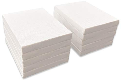 LWR CRAFTS Mini Stretched Canvas 3 X 4 7.5cm x 10cm Pack of 10