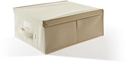 Perfetto Più EasyBox Aufbewahrungsbox aus Kunststoff, Stoff, naturfarben, 36 x 48 x 19 cm