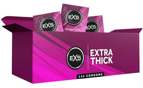 EXS | Extra Safe Condoms | Ensure Your Safety & Protection | 0.082mm | Vegan | 144 Pack