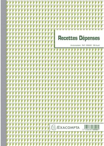 EXACOMPTA Manifold Recettes-Dépenses 297 x 210 mm 50 feuillets dupli