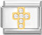 Quiges - 9mm Italian Style Charm Modul Edelstahl Kreuz für Italienische Armbänder