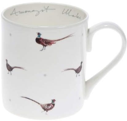 Sophie Allport Amongst Males Pheasant & Dot Mug, Large (425ml)