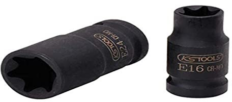 KS Tools 911.0962 Douille à chocs courte torx 1/2 E16