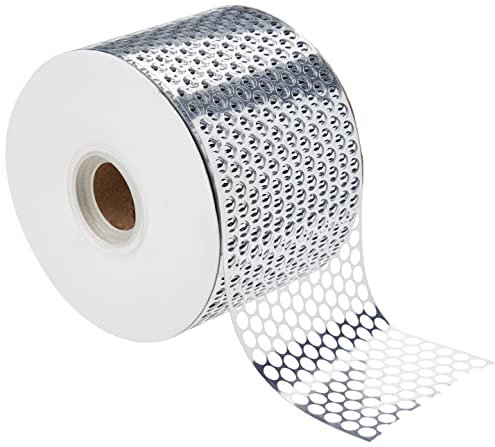 PRÄSENT C.E. Pattberg Chicago Dekorationsband Silber, 45 m Geschenkband, 80 mm Breite, Schleifenband zum Dekorieren & Basteln, zum Einpacken für Geschenke