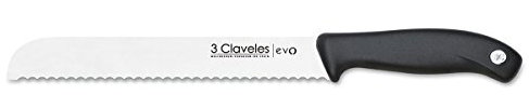 3 Claveles EVO Cuchillo panero, Acero Inoxidable, Multicolor, 20 cm - 8