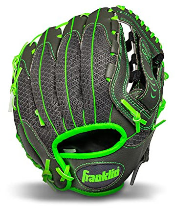 Franklin Sports Teeball Franklin Fielding Glove-Infinite Web, 10,5 grün, Graphit/Limette