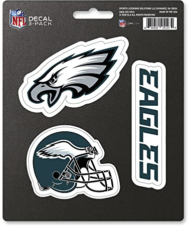 NFL Philadelphia Eagles Team Decal, 3-Pack