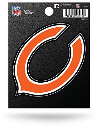 Rico Industries NFL Chicago Bears gestanztes Team-Logo, kurzer Sportaufkleber