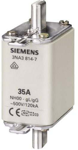SIEMENS 3NA38147 NH-Sicherung Sicherungsgröße = 00 35 A 500 V/AC, 250 V/AC 3 St.