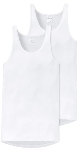 Schiesser Herren 2 Pack Ohne Arm - Original Feinripp Unterhemd, Weiss_005121, XXL EU
