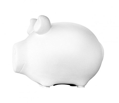 Spardose Schwein - blanko, weiß, Keramik, klein