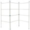 JVL Plastic Caravan Indoor/Outdoor Three Panel Folding Clothes Airer Laundry Dryer, White