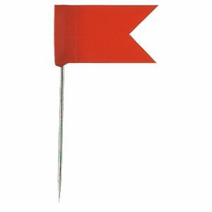 Alco-Albert Markierungsfähnchen, rot, 35 mm x 10 mm, 20 Stk, Flexibles Kunststoffmaterial