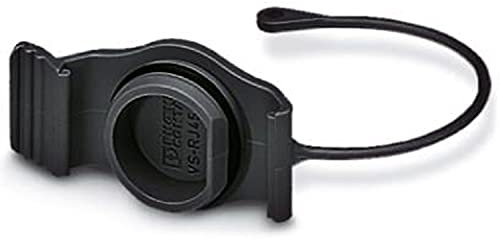 PHOENIX CONTACT VS-08-SD-F-BK Schutzdeckel, IP67 zur Abdeckung des Kontakteinsatzes im Anbaurahmen, Flache Ausführung, Schwarz, 41mm Länge, 22mm Breite, 10mm Höhe, 5 Stück