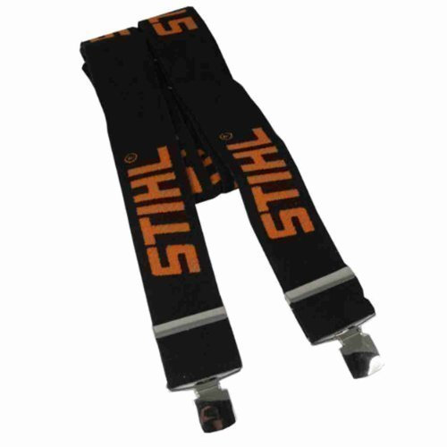 Stihl ST0000 884 1576 Hosenträger, mit Clips, für Baumfällarbeiten mit der Kettensäge, Schwarz/Orange