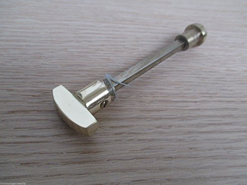IRONMONGERY WORLD® BAGNO, IN OTTONE LUCIDATO, CON NOTTOLINO BASE DI RICAMBIO PER SERRATURA PER PORTA, IMPUGNATURA SNIB