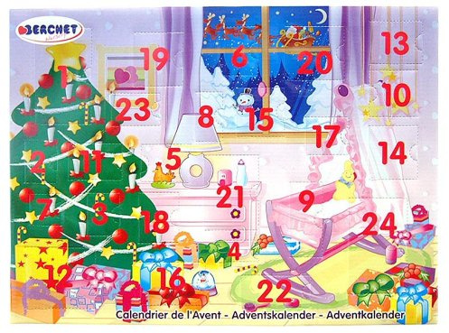 Adventskalender inkl. Puppe und 23 Zubehörteilen, 12cm