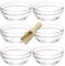Viva Haushaltswaren #12710# 6 x Mini-Schüssel aus Glas (Ø 6cm), als Glasschälchen sowie als Dipschale, Dessertschale, Tapasschale geeignet (inkl. kleiner Holzschaufel 7,5cm)