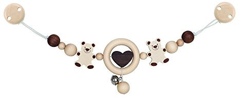 Heimess 764190 Kinderwagenkette Bär natur mit Clips