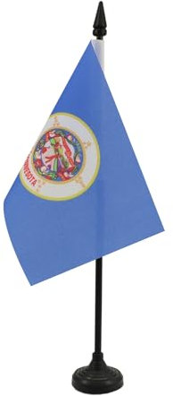 AZ FLAG - Tischflagge Minnesota - 15x10 cm - Bundesstaat Minnesota Tischfahne 10 x 15 Cm - Flaggen