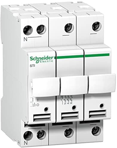 Schneider Electric - Acti9 STI - sectionneur fusible à tiroir - 3P+N - 25A - pour fusible 10.3x38mm - A9N15658