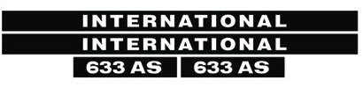 IHC Aufkleber international 633AS Logo Emblem Sticker Label lang