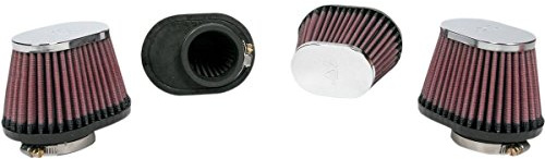 K&N RC-2454 Kawasaki/Suzuki Universal Chrome Air Filter, Black