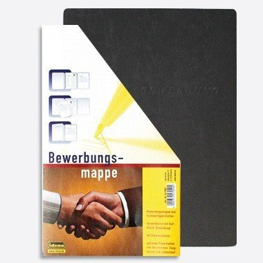 Bewerbungsmappe mit Klemmschiene/Farbe: schwarz