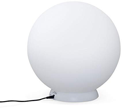 sweeek - Bola luminosa LED inalámbrica, interior/exterior, 16 colores, Esfera LED, 30x30x28 cm