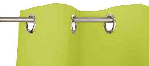 Wirth Fertigschal Dim Out mit Ösen, Polyester, Limone, 245 x 145 cm